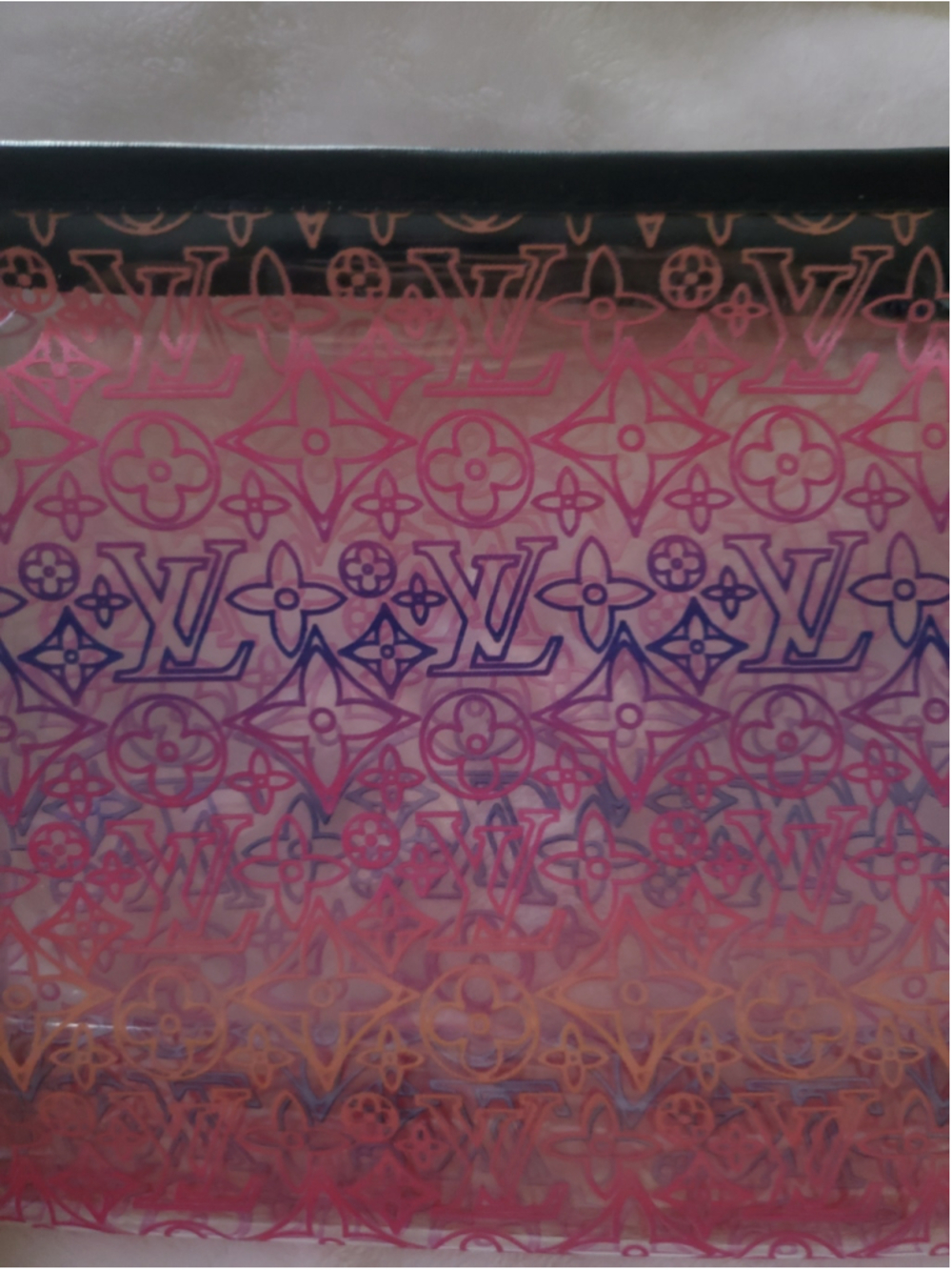 Beautiful womens clear  Cosmetic Case Pink Purple 💋 💄 - Picture 2 of 5